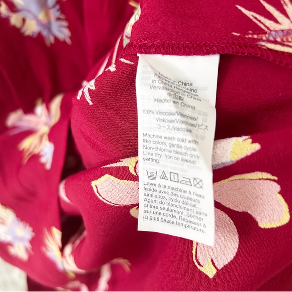Madewell Novel Dress Red Birds of Paradise Size Medium - Picture 7 of 7